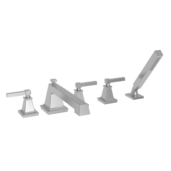 Newport Brass Tub Faucet with Hand Shower, 5, Deck, Stainless Steel (PVD) 3-3147-20 - main